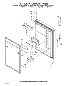 05 - Refrigerator Door Parts parts for Whirlpool Refrigerator WRT571SMYB00 from AppliancePartsPros.com