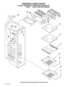 04 - Freezer Liner Parts parts for Whirlpool Refrigerator 6WSC21N4XD02 from AppliancePartsPros.com