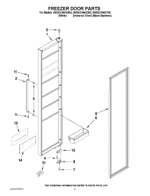 06 - Freezer Door Parts parts for Whirlpool Refrigerator 6WSC21N4XD02 from AppliancePartsPros.com