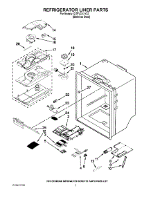 03 - Refrigerator Liner Parts parts for Whirlpool Refrigerator GI7FVCXXY02 from AppliancePartsPros.com