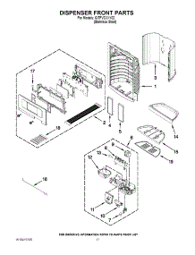 09 - Dispenser Front Parts parts for Whirlpool Refrigerator GI7FVCXXY02 from AppliancePartsPros.com
