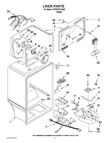03 - Liner Parts parts for Whirlpool Refrigerator ET8WTEXVQ03 from AppliancePartsPros.com