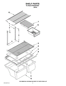 05 - Shelf Parts parts for Whirlpool Refrigerator ET8WTEXVQ03 from AppliancePartsPros.com