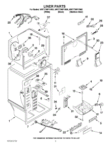 02 - Liner Parts parts for Whirlpool Refrigerator WRT779RFYM00 from AppliancePartsPros.com