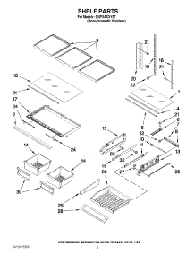 03 - Shelf Parts parts for Whirlpool Refrigerator GI0FSAXVY07 from AppliancePartsPros.com