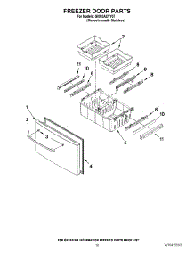 09 - Freezer Door Parts parts for Whirlpool Refrigerator GI0FSAXVY07 from AppliancePartsPros.com