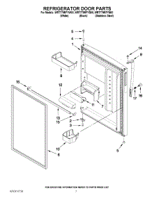 05 - Refrigerator Door Parts parts for Whirlpool Refrigerator WRT779RFYM00 from AppliancePartsPros.com