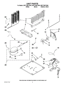 06 - Unit Parts parts for Whirlpool Refrigerator WRT779RFYM00 from AppliancePartsPros.com