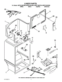 02 - Liner Parts parts for Whirlpool Refrigerator WRT571SMYW00 from AppliancePartsPros.com