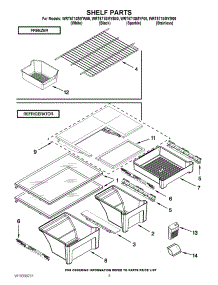 03 - Shelf Parts parts for Whirlpool Refrigerator WRT571SMYM00 from AppliancePartsPros.com