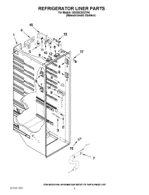 02 - Refrigerator Liner Parts parts for Whirlpool Refrigerator GSS26C5XXY04 from AppliancePartsPros.com