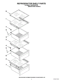 03 - Refrigerator Shelf Parts parts for Whirlpool Refrigerator GSS26C5XXY04 from AppliancePartsPros.com