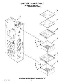 04 - Freezer Liner Parts parts for Whirlpool Refrigerator GSS26C5XXY04 from AppliancePartsPros.com