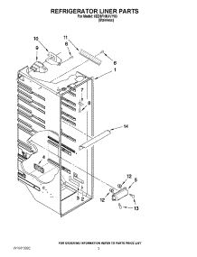 02 - Refrigerator Liner Parts parts for Whirlpool Refrigerator 8ED5FHKXVY03 from AppliancePartsPros.com