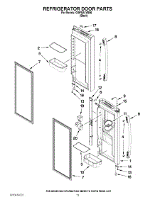 07 - Refrigerator Door Parts parts for Whirlpool Refrigerator GI0FSAXVB06 from AppliancePartsPros.com