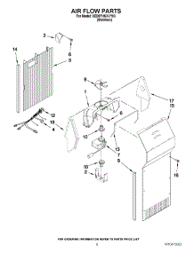 05 - Air Flow Parts parts for Whirlpool Refrigerator 8ED5FHKXVY03 from AppliancePartsPros.com