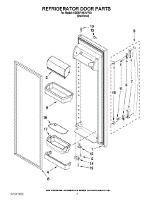 06 - Refrigerator Door Parts parts for Whirlpool Refrigerator 8ED5FHKXVY03 from AppliancePartsPros.com