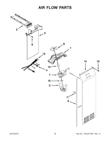 09 - Air Flow Parts parts for Whirlpool Refrigerator WSF26C3EXB01 from AppliancePartsPros.com