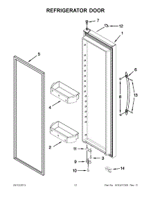 06 - Refrigerator Door parts for Whirlpool Refrigerator WSF26C3EXW01 from AppliancePartsPros.com