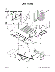 10 - Unit Parts parts for Whirlpool Refrigerator WSF26C3EXW01 from AppliancePartsPros.com