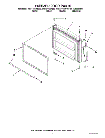04 - Freezer Door Parts parts for Whirlpool Refrigerator WRT579SMYM00 from AppliancePartsPros.com