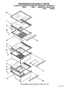 03 - Refrigerator Shelf Parts parts for Whirlpool Refrigerator WSF26D2EXB01 from AppliancePartsPros.com