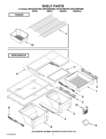 03 - Shelf Parts parts for Whirlpool Refrigerator WRT579SMYW00 from AppliancePartsPros.com