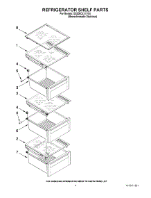 03 - Refrigerator Shelf Parts parts for Whirlpool Refrigerator GSS26C4XXY04 from AppliancePartsPros.com