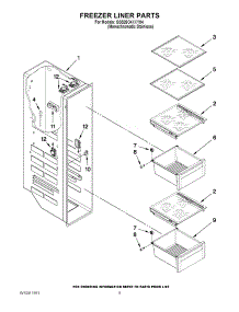 04 - Freezer Liner Parts parts for Whirlpool Refrigerator GSS26C4XXY04 from AppliancePartsPros.com