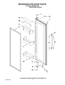 06 - Refrigerator Door Parts parts for Whirlpool Refrigerator GSS26C4XXY04 from AppliancePartsPros.com