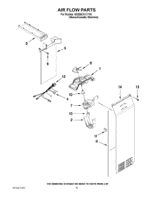 11 - Air Flow Parts parts for Whirlpool Refrigerator GSS26C4XXY04 from AppliancePartsPros.com