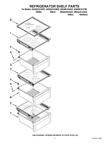 03 - Refrigerator Shelf Parts parts for Whirlpool Refrigerator GSS26C4XXA03 from AppliancePartsPros.com