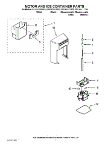 05 - Motor And Ice Container Parts parts for Whirlpool Refrigerator GSS26C4XXA03 from AppliancePartsPros.com