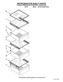 03 - Refrigerator Shelf Parts parts for Whirlpool Refrigerator GSS26C5XXB03 from AppliancePartsPros.com