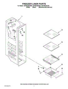 04 - Freezer Liner Parts parts for Whirlpool Refrigerator GSF26C5EXB02 from AppliancePartsPros.com