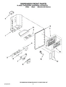 08 - Dispenser Front Parts parts for Whirlpool Refrigerator GSF26C5EXW02 from AppliancePartsPros.com