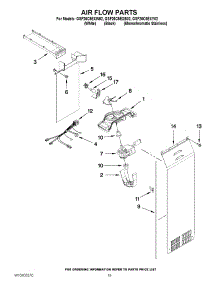 11 - Air Flow Parts parts for Whirlpool Refrigerator GSF26C5EXW02 from AppliancePartsPros.com