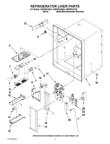 02 - Refrigerator Liner Parts parts for Whirlpool Refrigerator GI6FARXXY03 from AppliancePartsPros.com