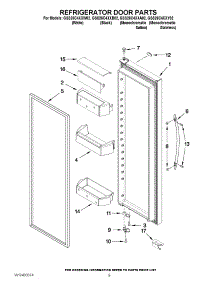 06 - Refrigerator Door Parts parts for Whirlpool Refrigerator GSS26C4XXA02 from AppliancePartsPros.com
