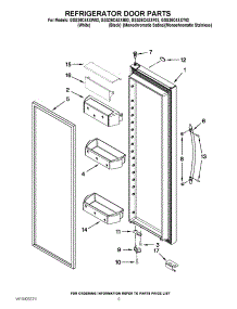 06 - Refrigerator Door Parts parts for Whirlpool Refrigerator GSS26C4XXB02 from AppliancePartsPros.com