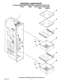 04 - Freezer Liner Parts parts for Whirlpool Refrigerator GSS26C5XXB02 from AppliancePartsPros.com