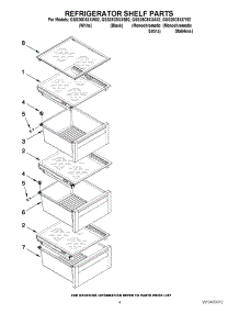 03 - Refrigerator Shelf Parts parts for Whirlpool Refrigerator GSS26C5XXW02 from AppliancePartsPros.com