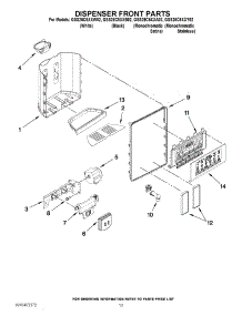 08 - Dispenser Front Parts parts for Whirlpool Refrigerator GSS26C5XXB02 from AppliancePartsPros.com