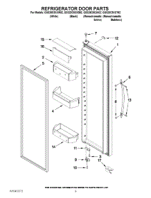 06 - Refrigerator Door Parts parts for Whirlpool Refrigerator GSS26C5XXW02 from AppliancePartsPros.com