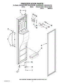 07 - Freezer Door Parts parts for Whirlpool Refrigerator GSS26C5XXW02 from AppliancePartsPros.com