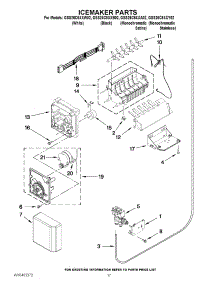 10 - Icemaker Parts parts for Whirlpool Refrigerator GSS26C5XXW02 from AppliancePartsPros.com