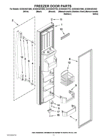 07 - Freezer Door Parts parts for Whirlpool Refrigerator GC5SHAXVS02 from AppliancePartsPros.com