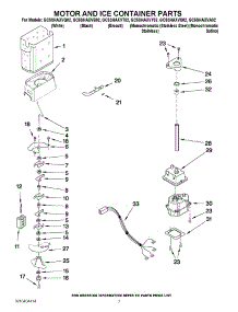 05 - Motor And Ice Container Parts parts for Whirlpool Refrigerator GC5SHAXVT02 from AppliancePartsPros.com