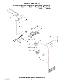 11 - Air Flow Parts parts for Whirlpool Refrigerator GSS26C5XXW02 from AppliancePartsPros.com