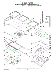 03 - Shelf Parts parts for Whirlpool Refrigerator GI6SDRXXB03 from AppliancePartsPros.com
